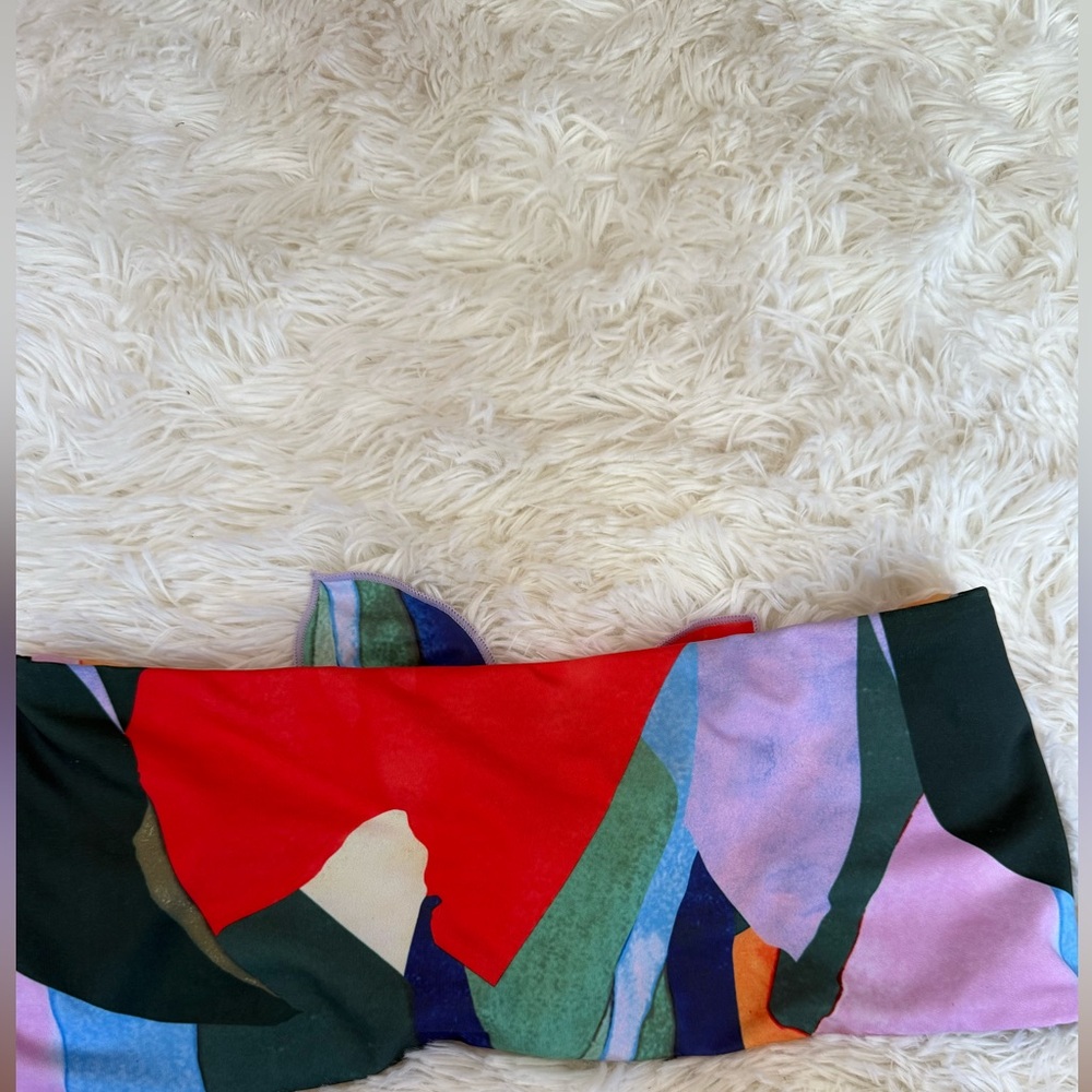 Colorful Abstract Strapless Top